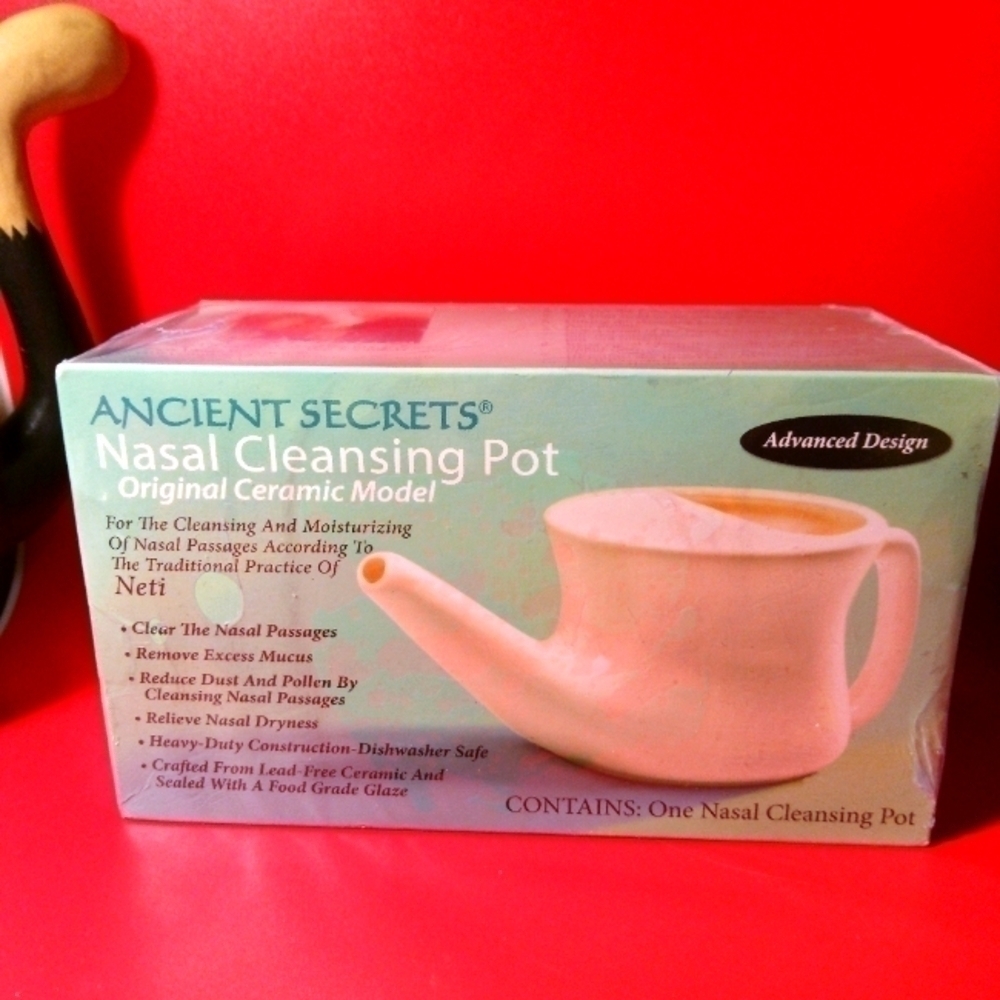 ANCIENT SECRETS - NASAL CLEANSING NETI POT NEW IN BOX